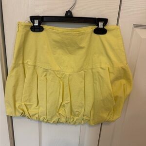 Zara Light Yellow Mini Skirt